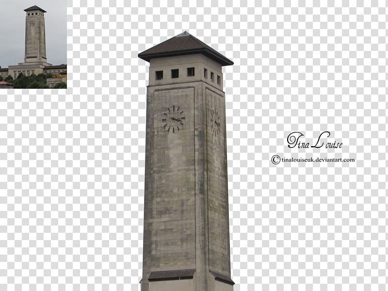 Clock tower, grey concrete tower transparent background PNG clipart