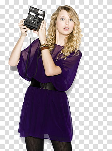 Taylor Swift, Taylor Swift holding instant camera transparent background PNG clipart