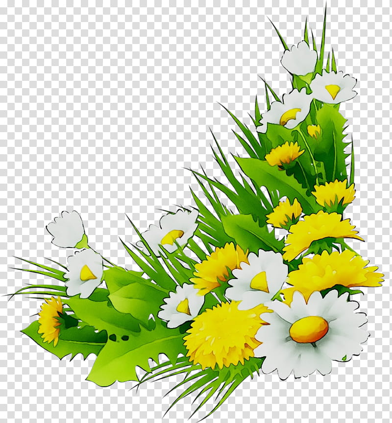 Floral Flower, Floral Design, Cut Flowers, Roman Chamomile, Flower Bouquet, Yellow, Petal, Dandelion transparent background PNG clipart