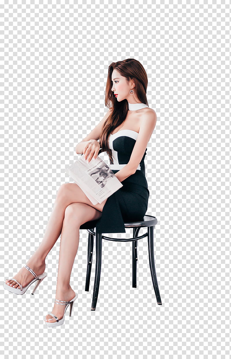 PARK SOO YEON, woman sitting transparent background PNG clipart
