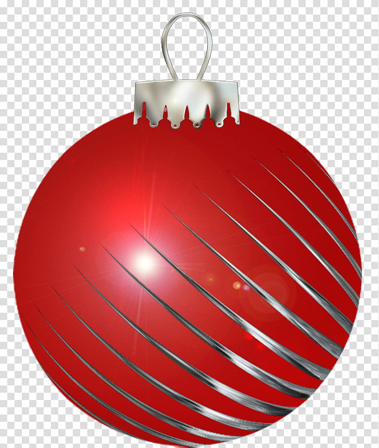 Christmas balls, red Christmas bauble transparent background PNG clipart