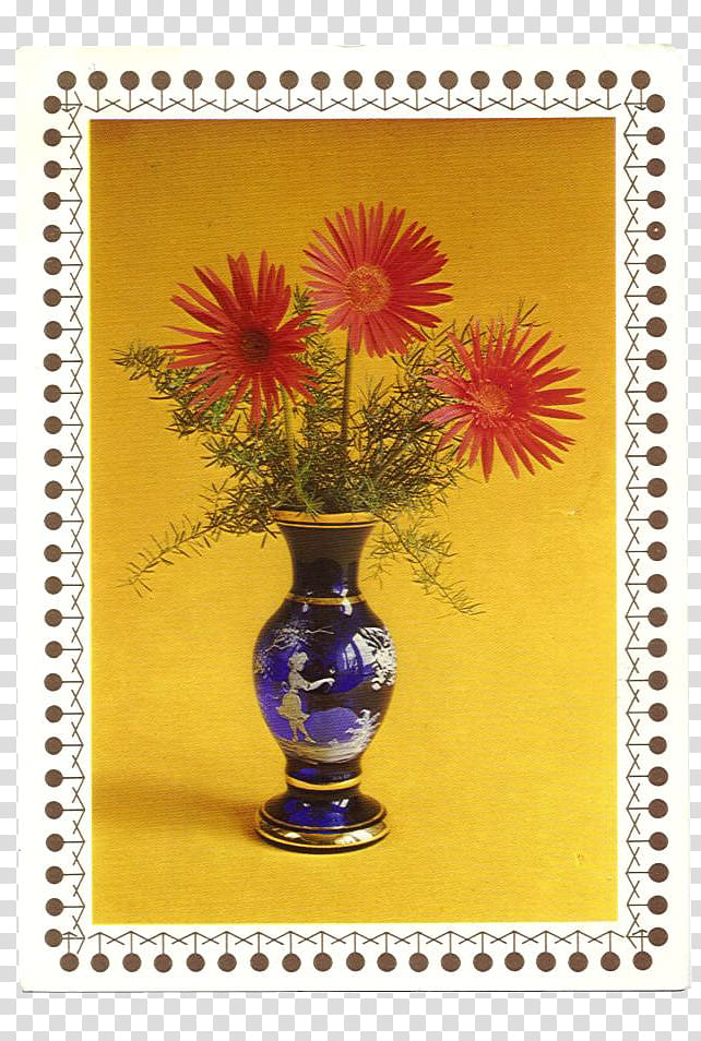 SET Postcards part, purple floral vase transparent background PNG clipart