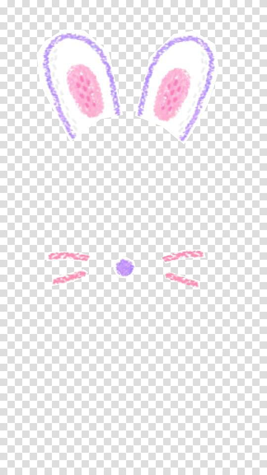 snow filters, white and pink bunny illustration transparent background PNG clipart