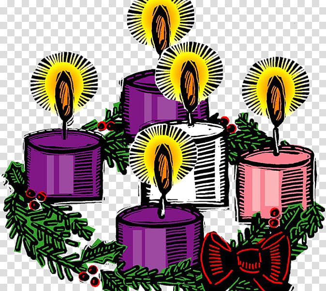 Purple Flower Wreath, Christmas Graphics, Advent Wreath, Advent Candle, Advent Sunday, Christmas Day, Gaudete Sunday, Second Sunday Of Advent transparent background PNG clipart