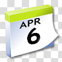WinXP ICal, green and white April  paper calendar transparent background PNG clipart