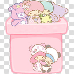 Iconos Little Twin Stars, two girls and two bears transparent background PNG clipart
