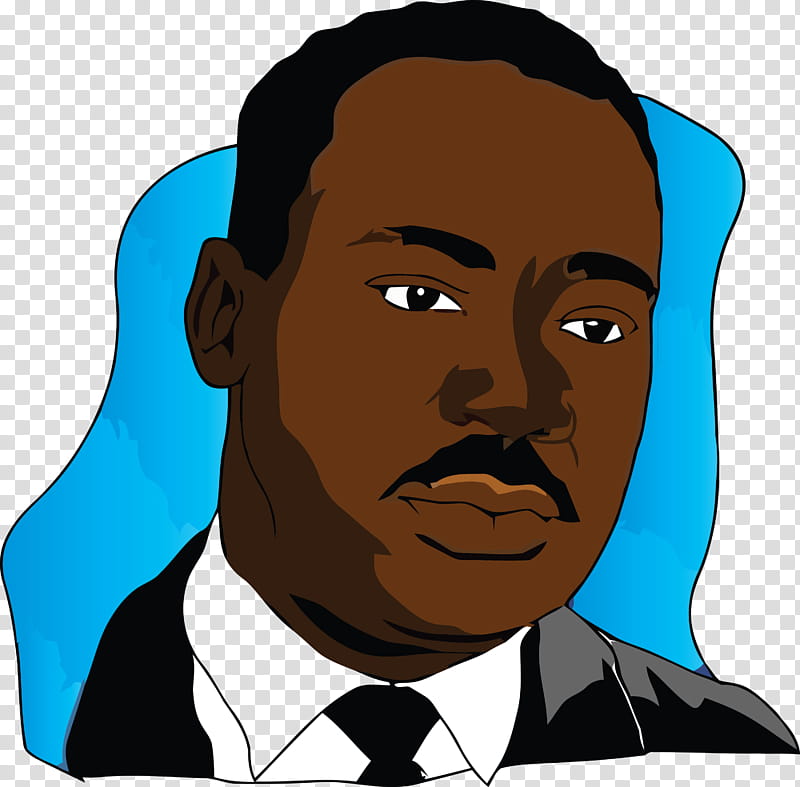 Martin Luther King Jr Day MLK Day King Day, Face, Forehead, Cartoon, Cheek, Chin, Human, Facial Hair transparent background PNG clipart