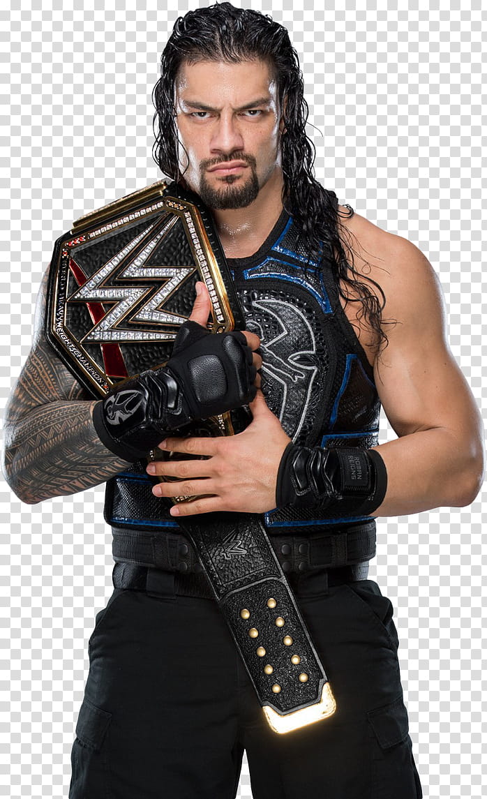 Roman Reigns WWE Champion  Custom transparent background PNG clipart