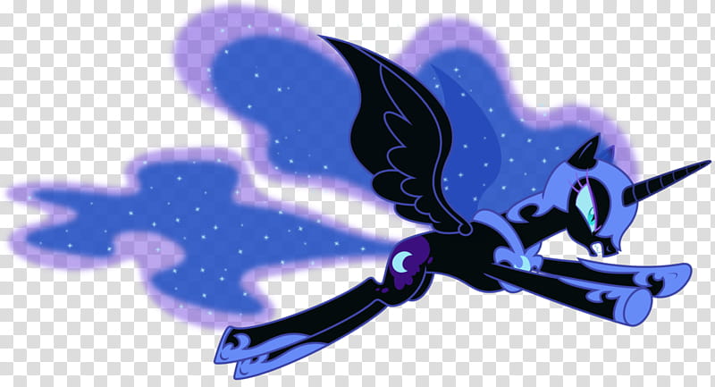 Nightmare Moon, blue and black unicorn transparent background PNG clipart