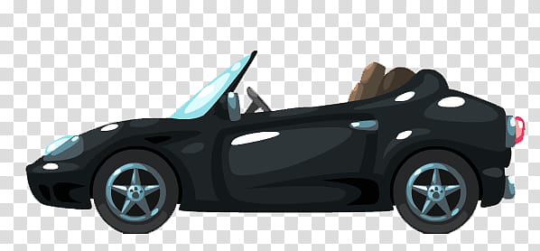 black convertible coupe illustration transparent background PNG clipart