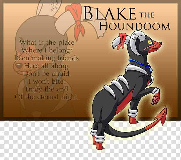 Blake the Houndoom Header transparent background PNG clipart