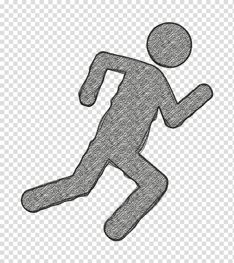 Run icon sports icon Running stick figure icon, Hand, Finger, Gesture transparent background PNG clipart