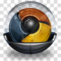Sphere   , Google Chrome logo in glass globe transparent background PNG clipart