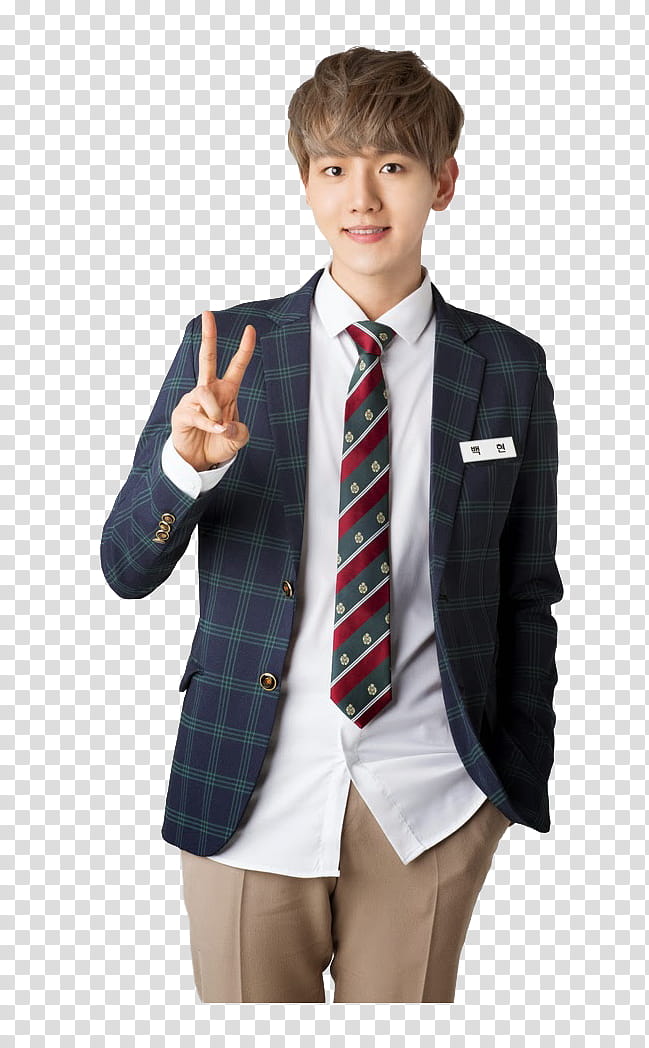 EXO, man in school uniform transparent background PNG clipart