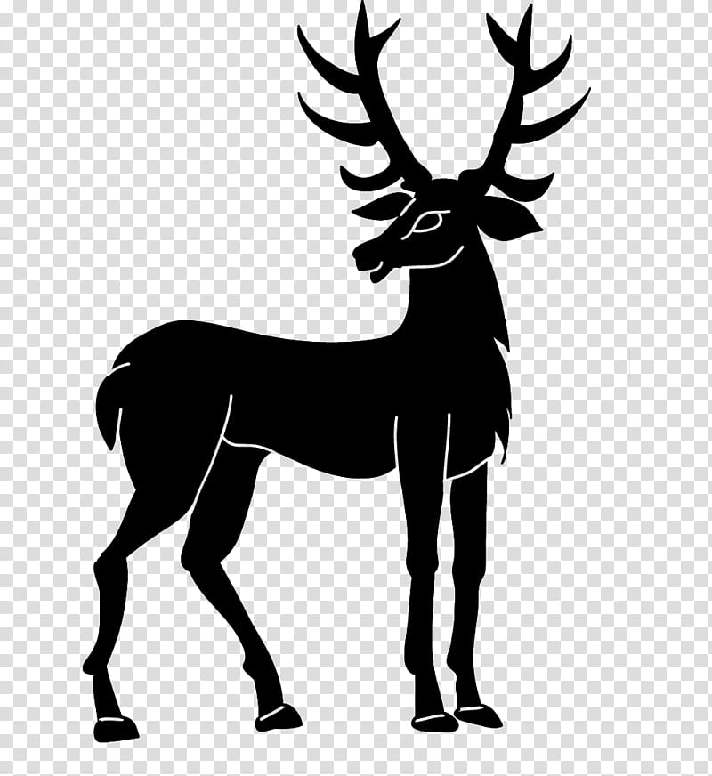 Christmas brushes , black deer illustration transparent background PNG clipart