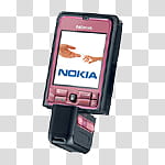 Mobile phones icons , LK;LOY, pink Nokia mobile phone transparent background PNG clipart