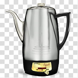 gray and black electric kettle transparent background PNG clipart