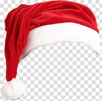 Christmas s, red and white Santa hat transparent background PNG clipart