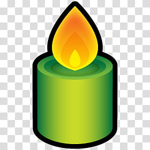 Navidad, green and yellow candle illustration transparent background PNG clipart