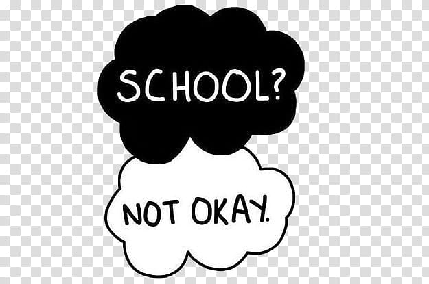 BLACK RESOURCES, school not okay text illustration transparent background PNG clipart