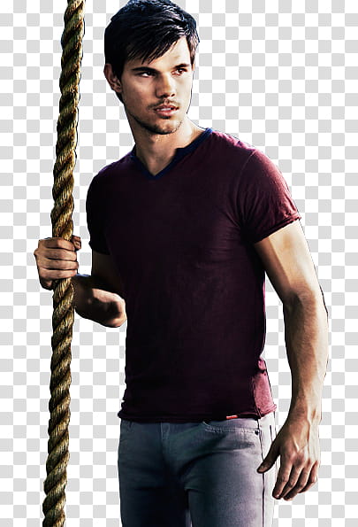 Taylor Lautner Free, Hollywood actor holding rope transparent background PNG clipart