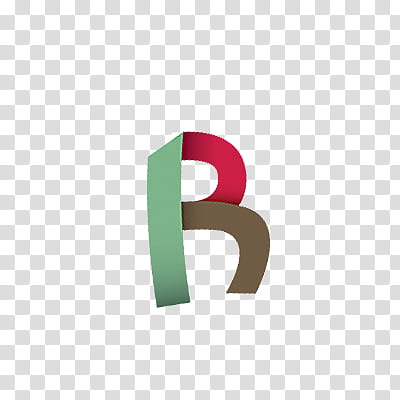 Letras The art shop, brown, green, and pink letter b illustration transparent background PNG clipart