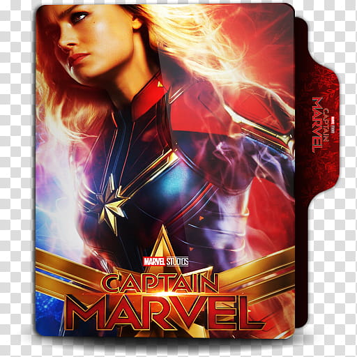 Captain Marvel  Folder Icon V, CM  transparent background PNG clipart