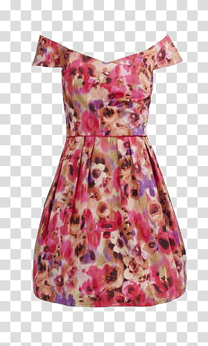 Floral Dresses, women's multicolored dress transparent background PNG clipart