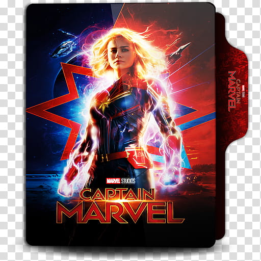 Captain Marvel  Folder Icon V, CM  transparent background PNG clipart