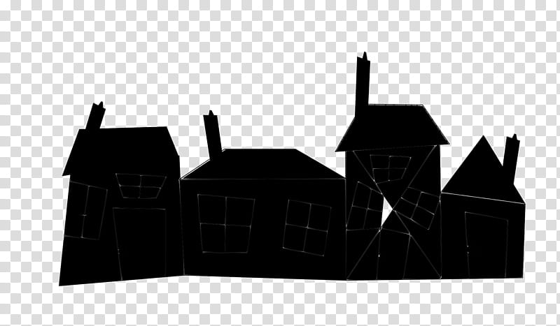 City Skyline Silhouette, House, Rectangle, Facade, Human Settlement, Architecture, Blackandwhite, Building transparent background PNG clipart