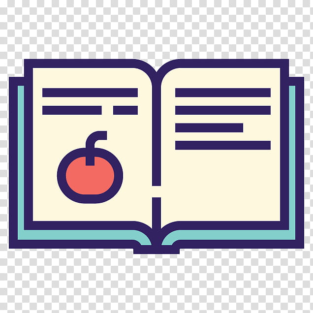 Book Symbol, Cookbook, Recipe, Flat Design, Pictogram, Blue, Text, Purple transparent background PNG clipart