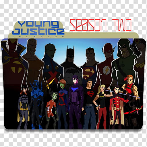 Young Justice complete seasons  and  icon , Young Justice season  transparent background PNG clipart