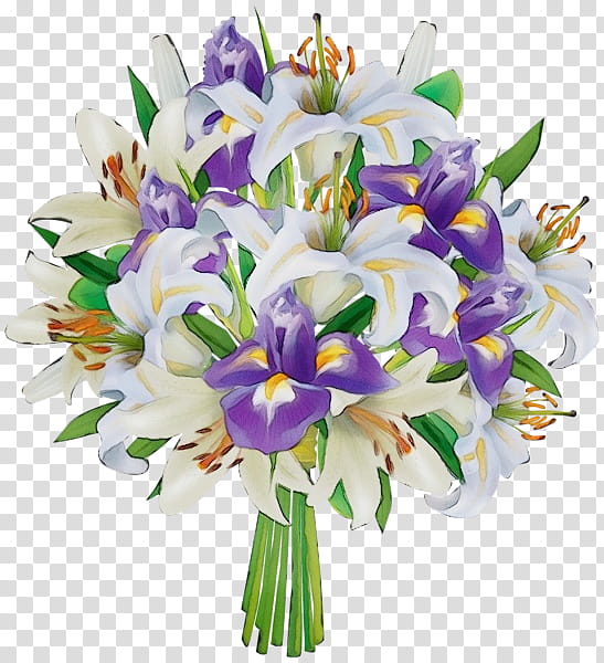 flower flowering plant plant cut flowers bouquet, Watercolor, Paint, Wet Ink, Purple, Crocus, Iris Family, Lily transparent background PNG clipart