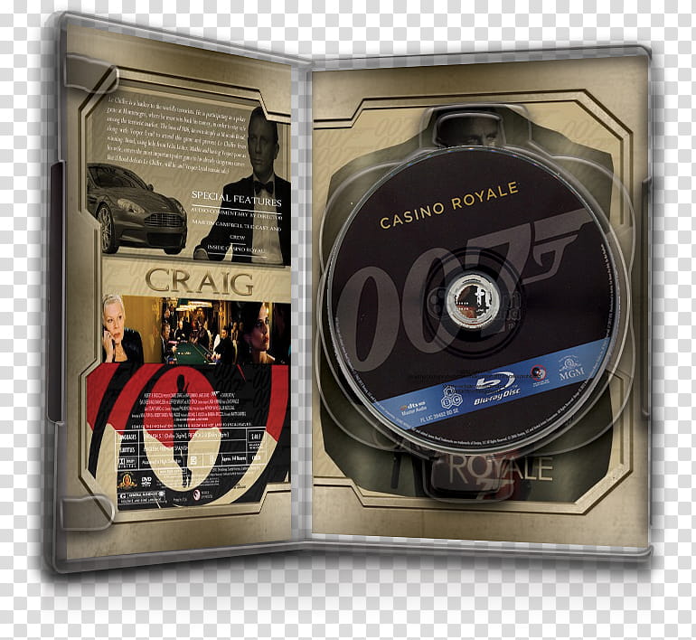 DvD Case Icon Special , James Bond  Casino Royale DvD Case Open transparent background PNG clipart