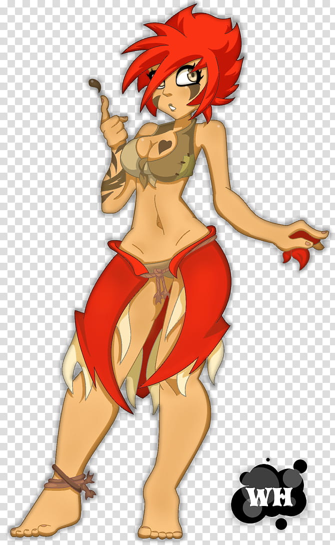 ID in Wakfu style, female character standing art transparent background PNG clipart