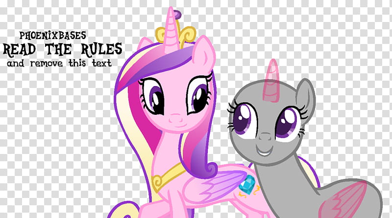 MLP Base OC x Princess Cadance, two My Little Pony characters illustration transparent background PNG clipart