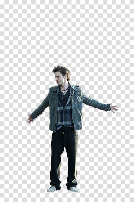 Jackson Rathbone, man in gray chambray button-up jacket transparent background PNG clipart