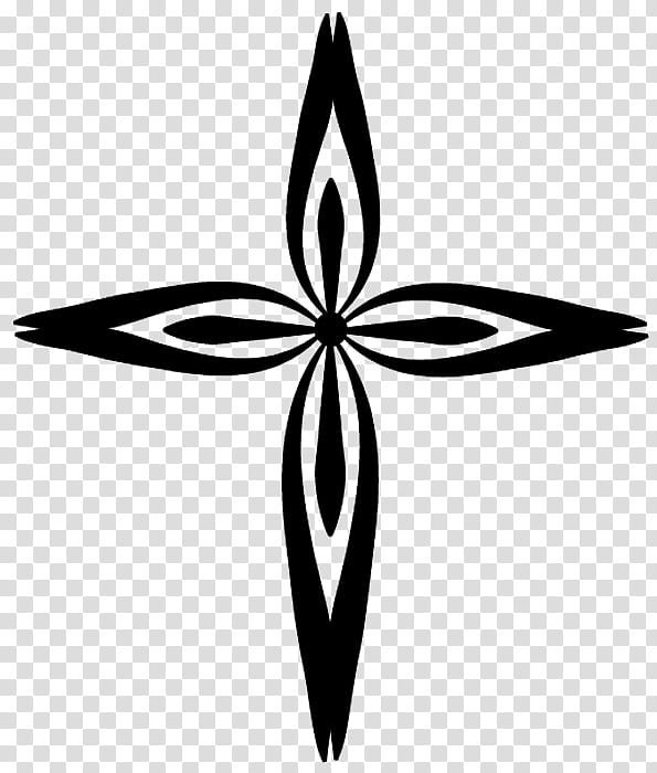 Christian symbols, black cross transparent background PNG clipart