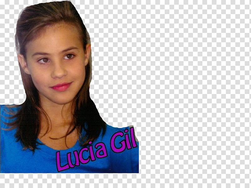 Lucia Gil, woman wearing blue top transparent background PNG clipart