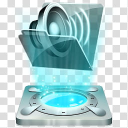 Hologram Dock icons v  , My music, loudspeaker icon transparent background PNG clipart