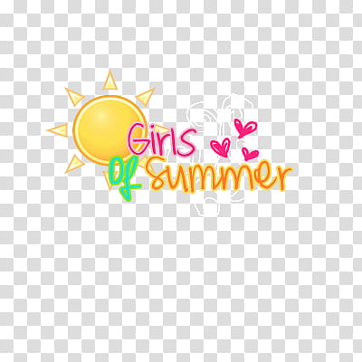 Summer Text, Girls of Summer text transparent background PNG clipart