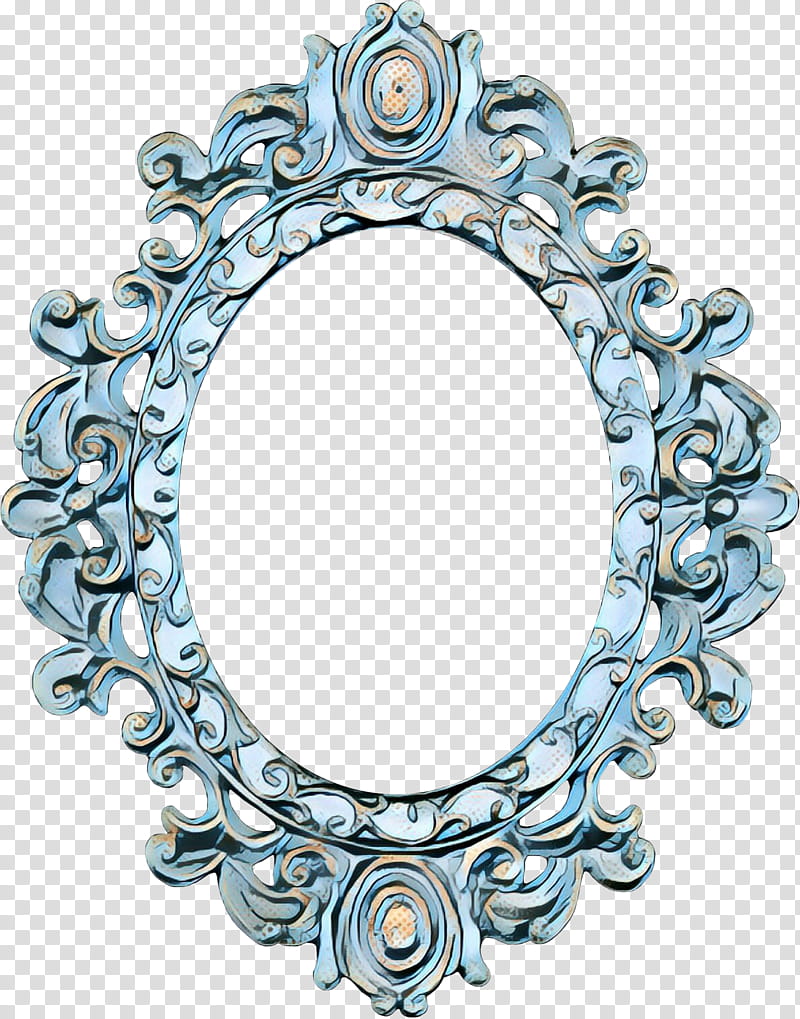 mirror body jewelry circle oval fashion accessory, Pop Art, Retro, Vintage, Ornament, Metal, Jewellery, Interior Design transparent background PNG clipart