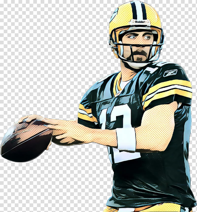 American Football, Pop Art, Retro, Vintage, Face Mask, Green Bay Packers, NFL, American Football Helmets transparent background PNG clipart