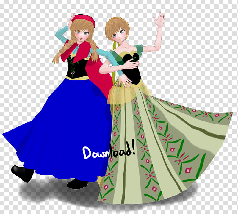 MMD Anna (Frozen) +model transparent background PNG clipart