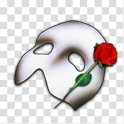 The Phantom of the Opera Icons, Mask & Rose transparent background PNG clipart