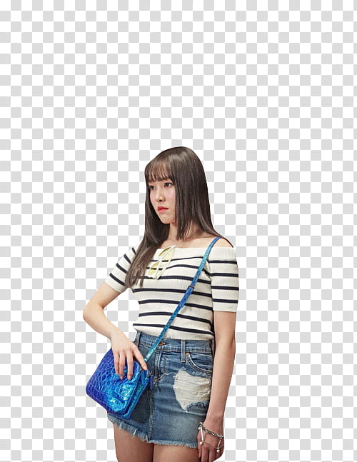 GFRIEND, woman wearing crossbody bag transparent background PNG clipart