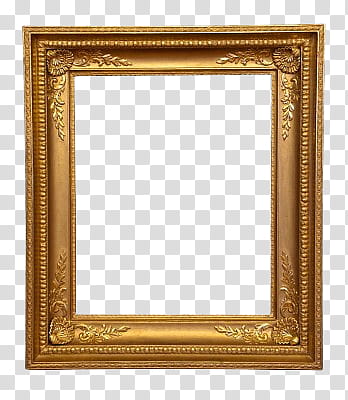 Golden Frames, brown wooden ornate frame transparent background PNG clipart