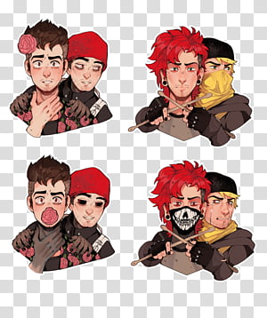 Josh Dun Headgear, Twenty One Pilots, Trench, Sticker, Decal, Skeleton Clique, Drawing, Blurryface transparent background PNG clipart thumbnail