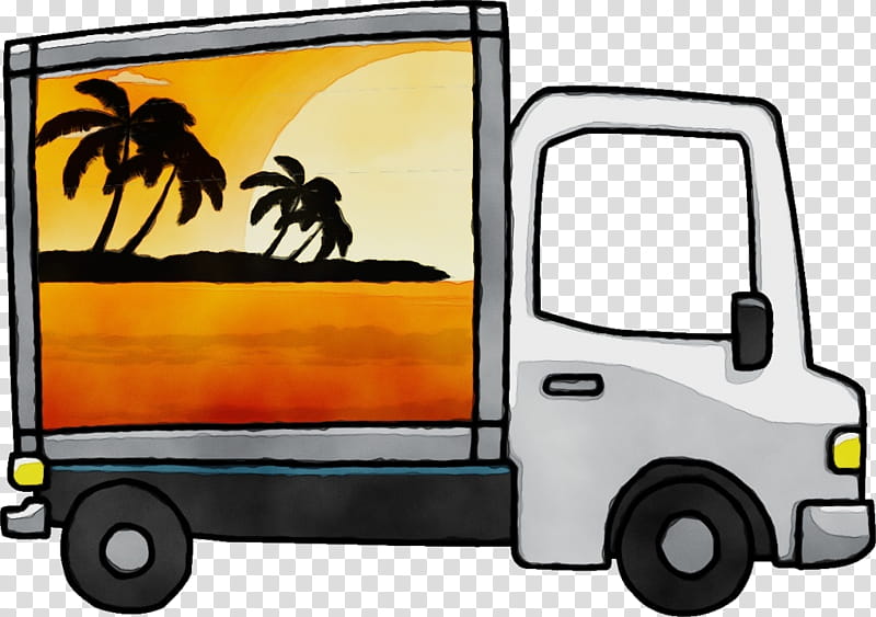 motor vehicle mode of transport transport vehicle, Watercolor, Paint, Wet Ink, Cartoon, Commercial Vehicle, Light Commercial Vehicle transparent background PNG clipart