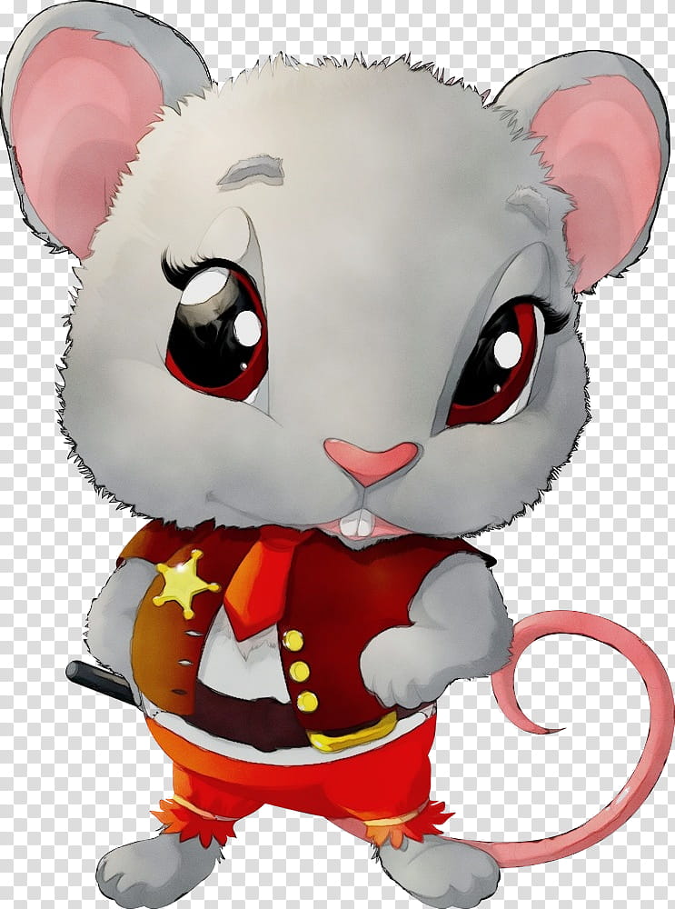 cartoon rat mouse muridae muroidea, Watercolor, Paint, Wet Ink, Cartoon, Animal Figure, Pest, Snout transparent background PNG clipart